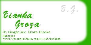 bianka groza business card